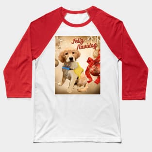 Feliz Navidog Golden Baseball T-Shirt